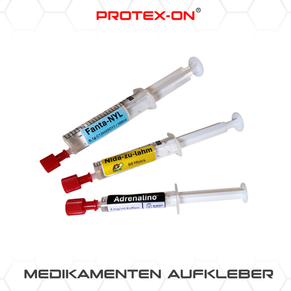 Fictional medication stickers (emergency services)