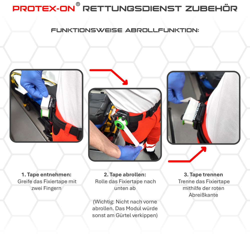 Leukoplast-Halter mit Heavy-Duty-Clip — Tape griffbereit, eine Hand frei